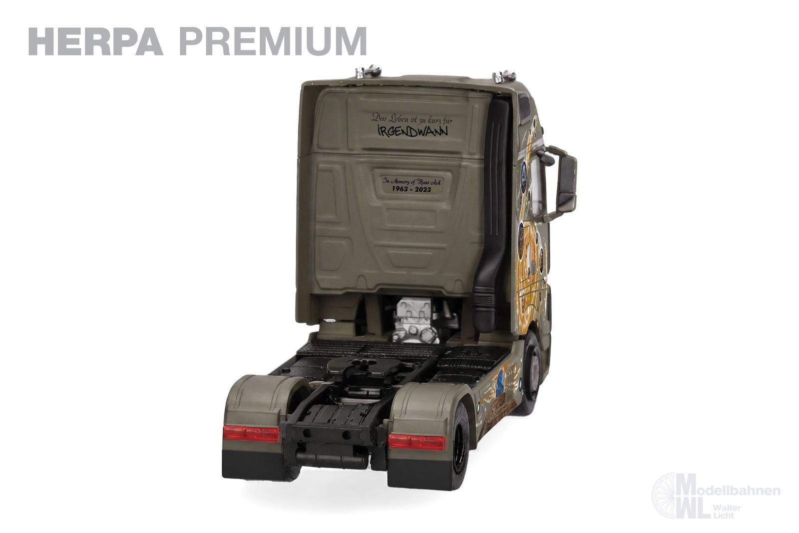 Herpa 952040 - Mercedes-Benz A 18 L GS Kühlkoffer Sattelzug Niedermaier 80 Jahre H0 1:87
