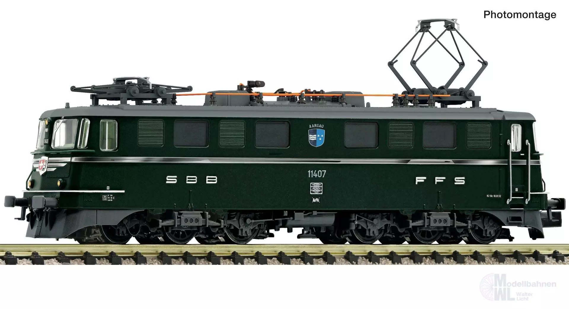 Fleischmann 7570037 - E-Lok Ae 6/6 11407 SBB Ep.V Wappen Aargau N 1:160 Sound