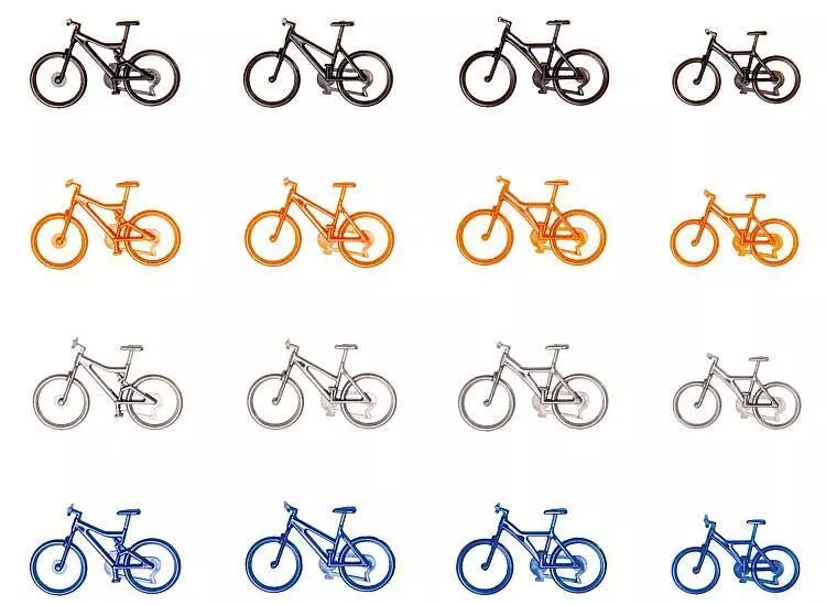 Faller 180445 - Mountain-Bikes u. City-Bikes H0 1:87