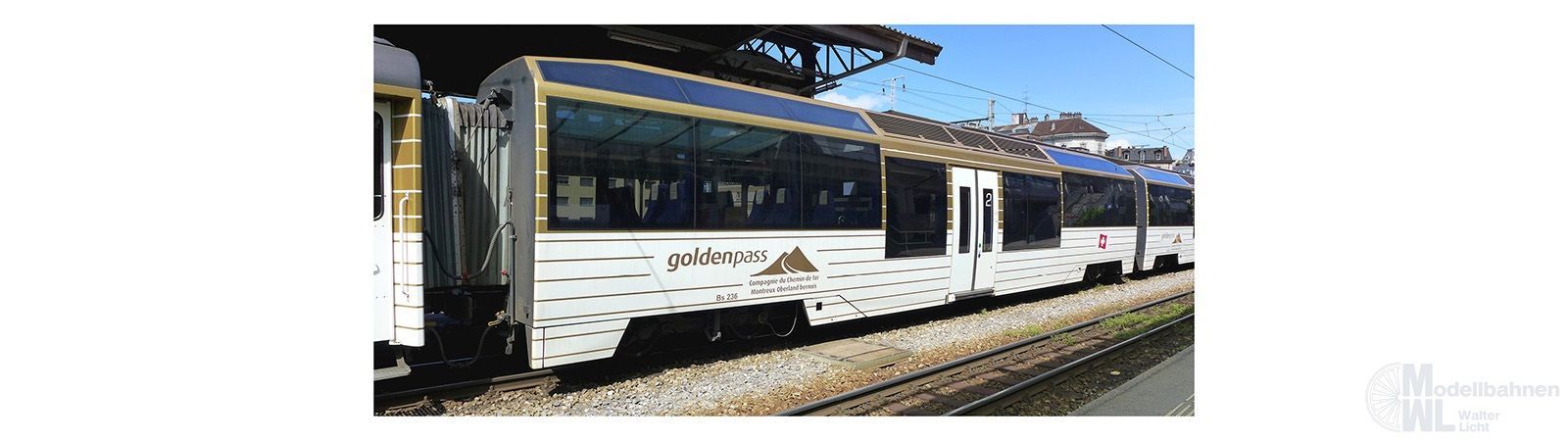 Bemo 3699346 - Personenwagen MOB Bs 236 Golden Pass Panoramic H0/GL