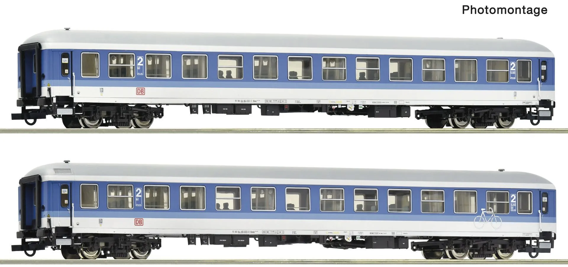 Roco 6200290 - Personenwagen Set DB Ep.V Interregio 2.tlg. Set 3 H0/GL