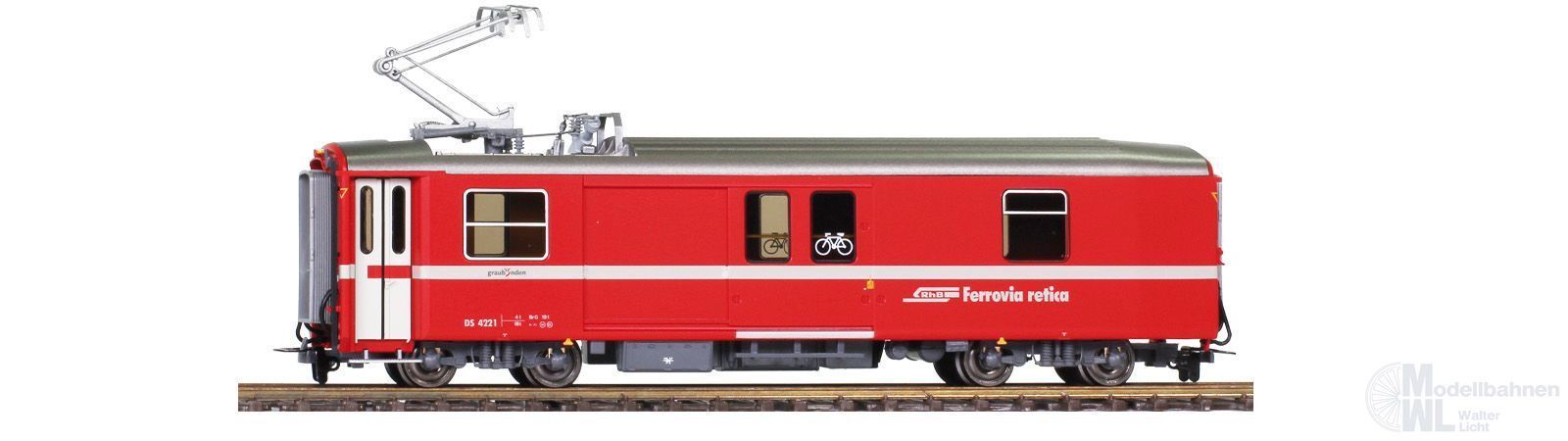 Bemo 3270171 - Pack-/Heizwagen RhB Ep.VI DS 4221 mit Stromabnehmer H0m
