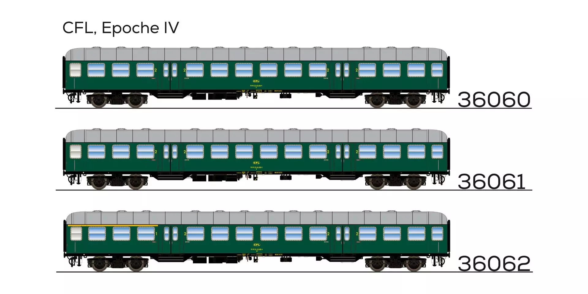 ESU 36060 - Mitteleinstiegswagen CFL Ep.IV 2.Kl. H0/GL