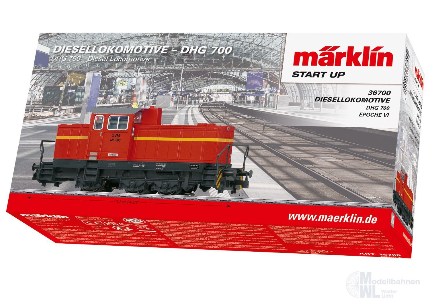 Märklin 36700 - Diesellok DHG 700 Ep.VI H0/WS