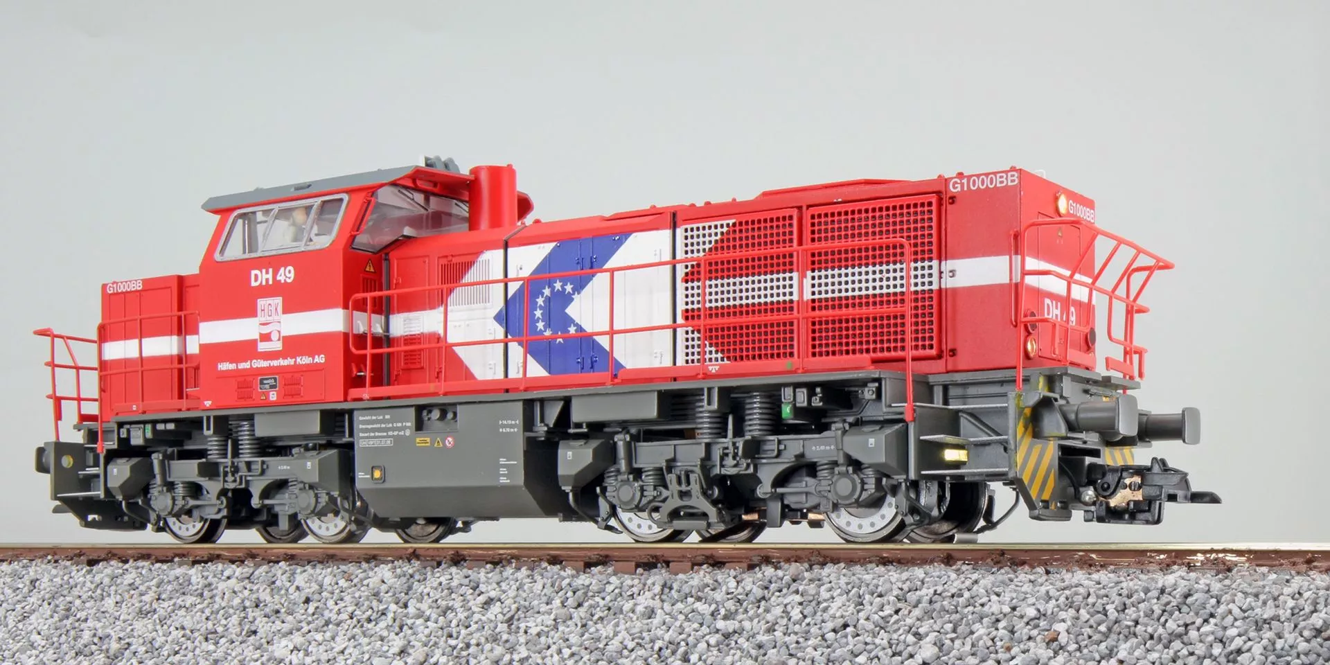 ESU 31302 - Diesellok G1000 HGK DH 49 Ep.VI verkehrsrot H0/GL/WS