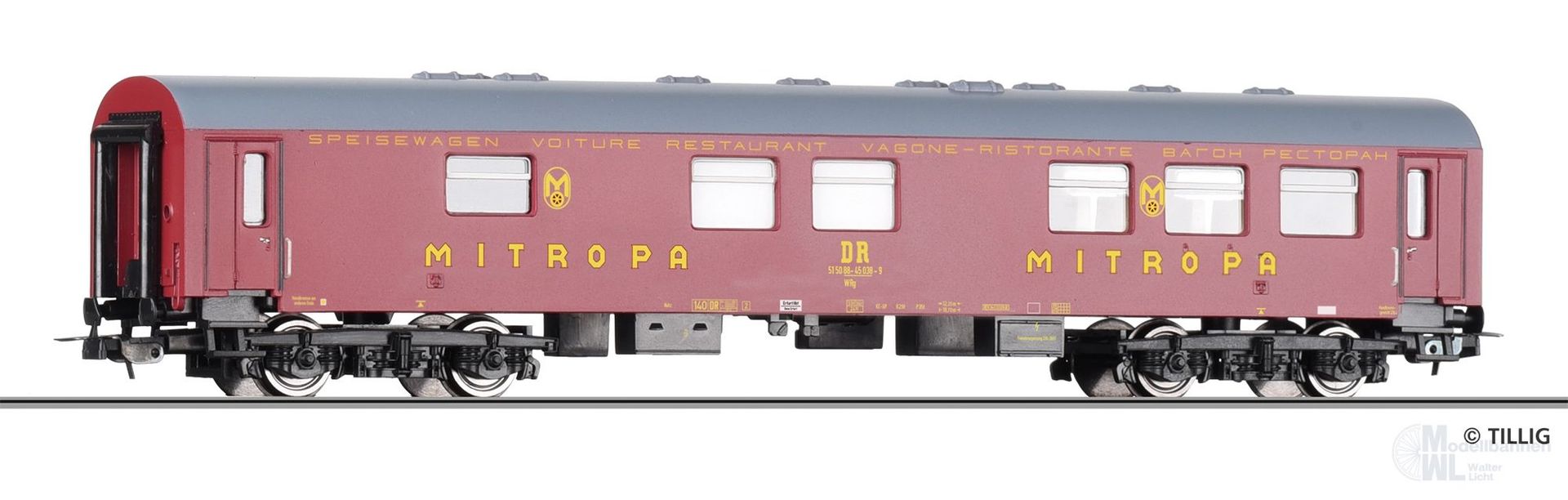 Tillig 79103 - Speisewagen DR EP.IV MITROPA H0/WS