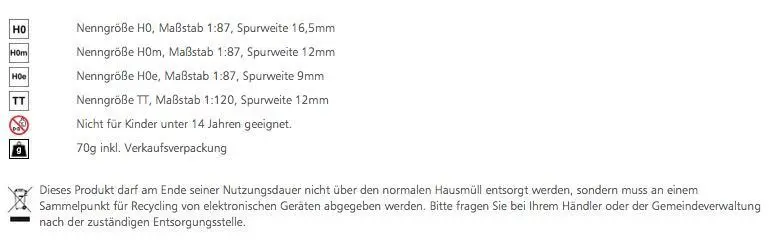 Tillig 66032 - Decoder mit Stecker NEM 6-pol Steckleiste 