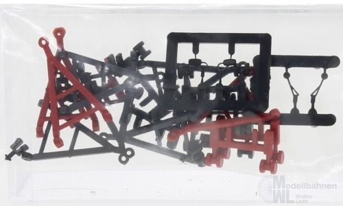 Brekina 10077 - Zubehör LKW Deichseln Stützen Rückspiegel Anhängerkupplungen H0 1:87