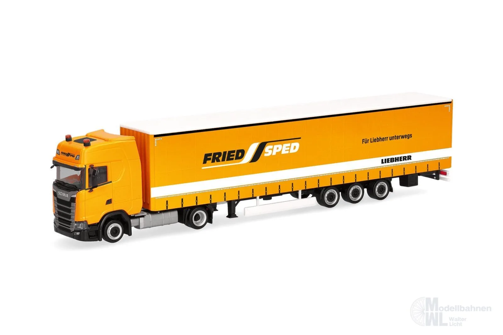 Herpa 322164 - Scania CS 20 HD GardinenplanenSattelzug FriedSped H0 1:87