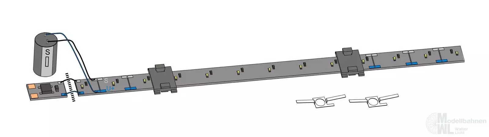 Bemo 6544000 - Innenbeleuchtung für 1522/1622 1-teilig H0