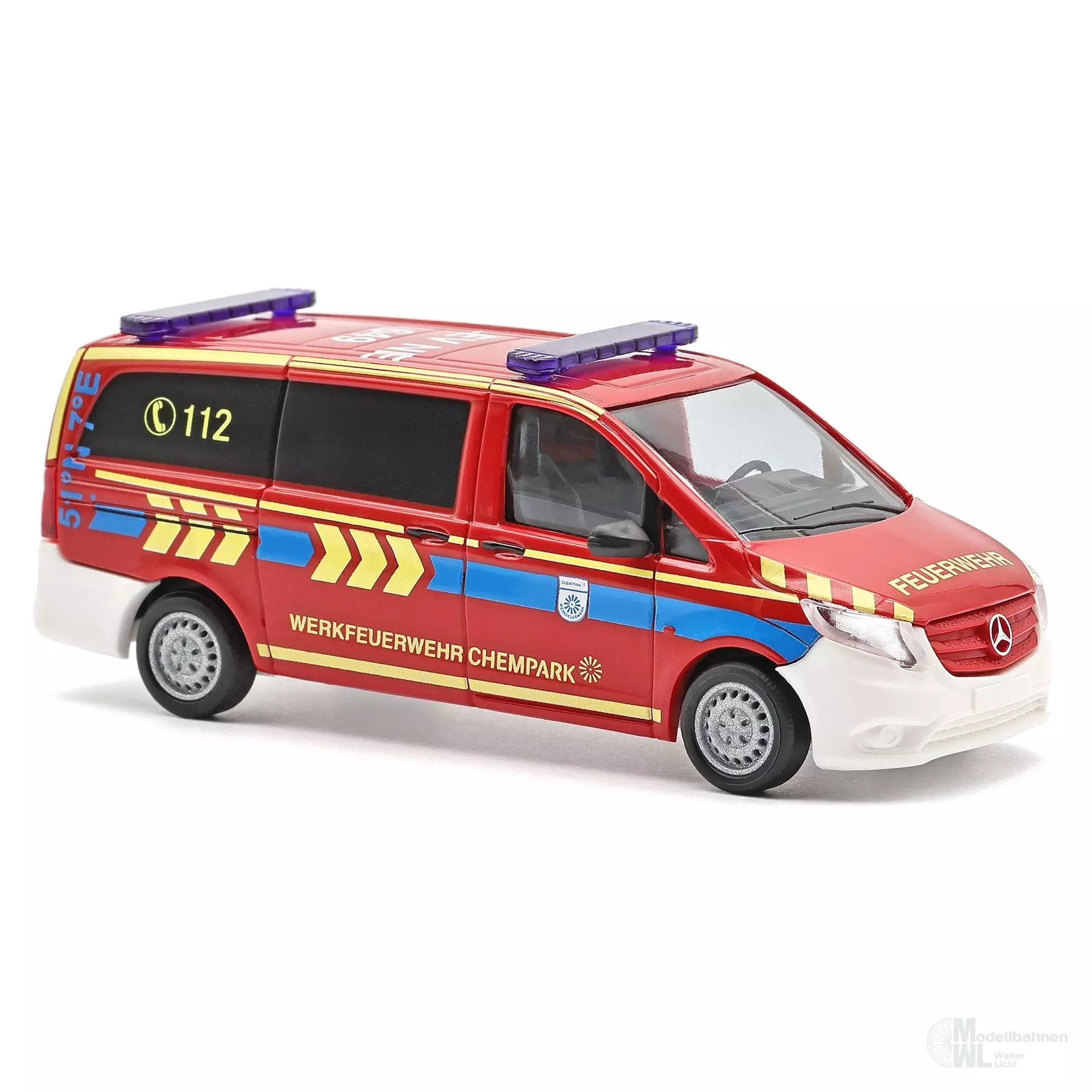 Busch 54803 - Mercedes-Benz Vito Werkfeuerwehr Chempark Baujahr 2014 H0 1:87