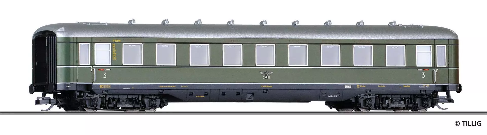 Tillig 16947 - Personenwagen DRG Ep.II /3.Kl. TT 1:120