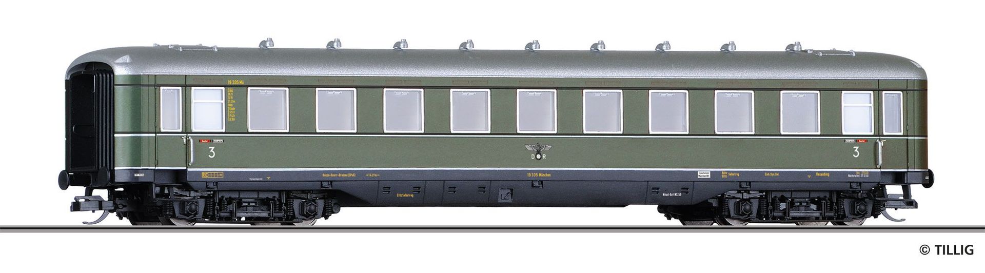 Tillig 16947 - Personenwagen DRG Ep.II /3.Kl. TT 1:120