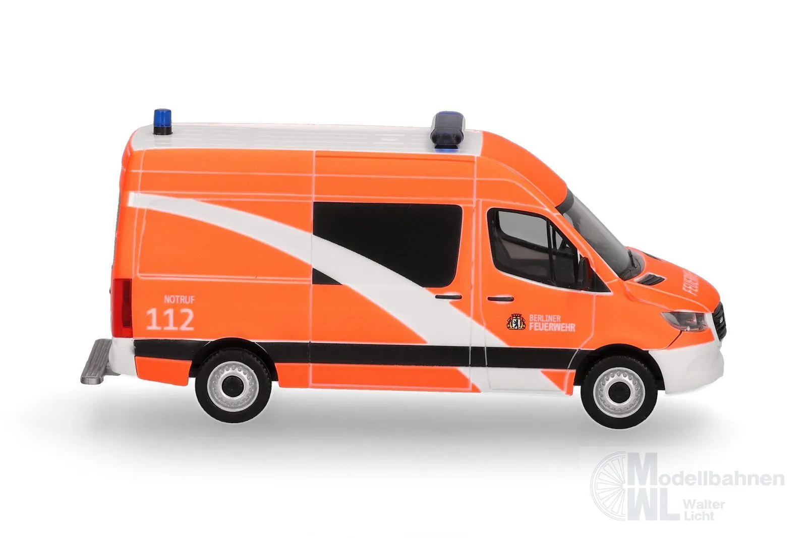 Herpa 099240 - Mercedes-Benz Sprinter 18 Kasten Hochdach NKTW Berliner Feuerwehr H0 1:87
