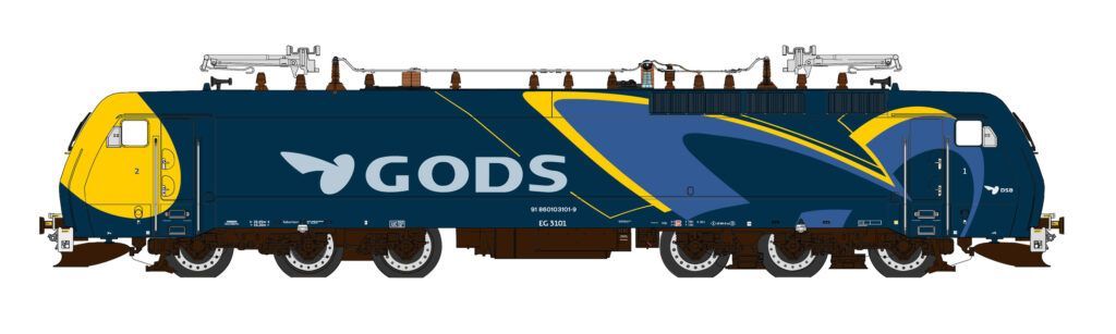 Heljan 10044421 - E-Lok EG 3101 DSB Gods Ep.V H0/GL Digital