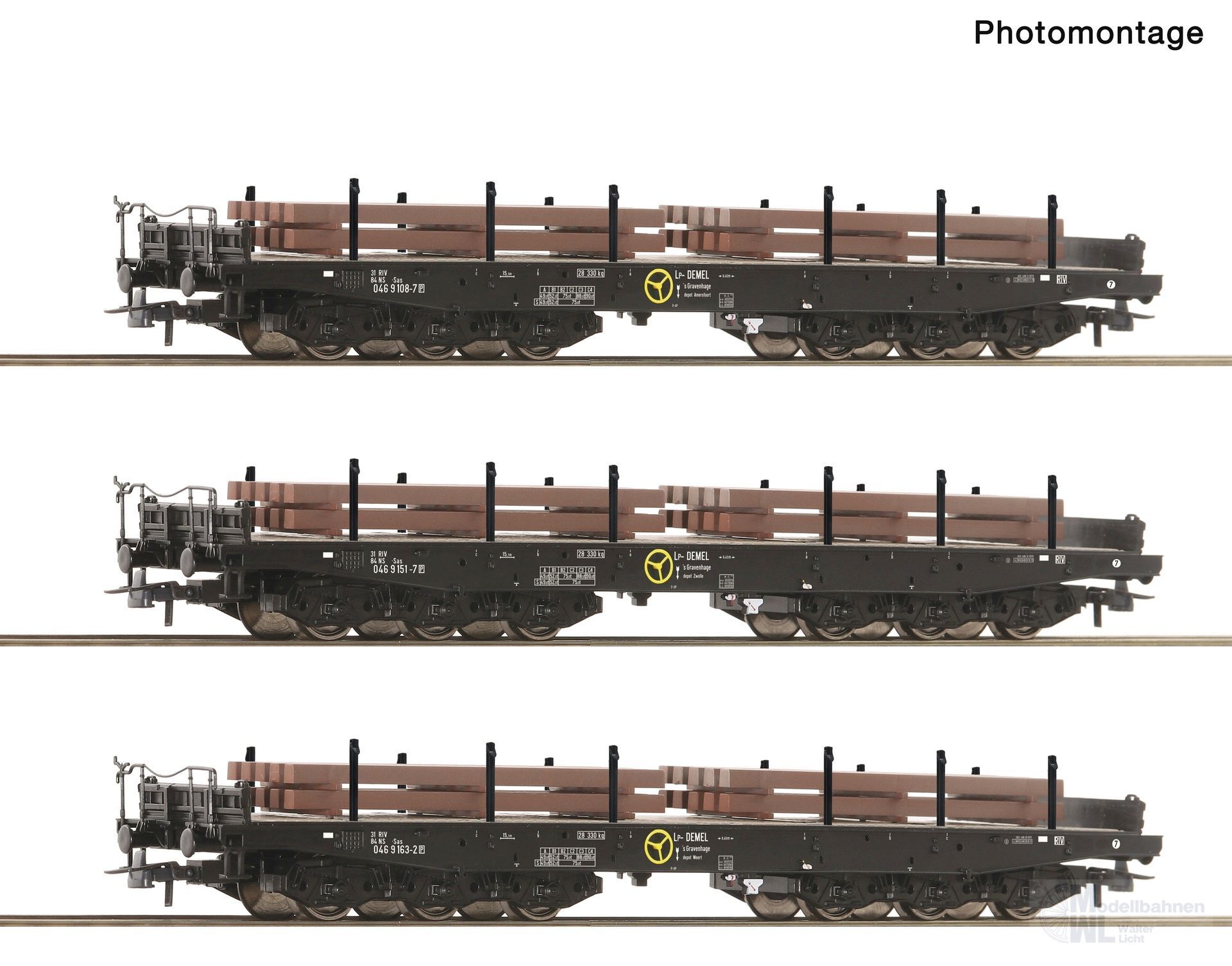 Roco 6600263 - Schwerlastwagen Set NS Ep.IV 3.tlg. H0/GL