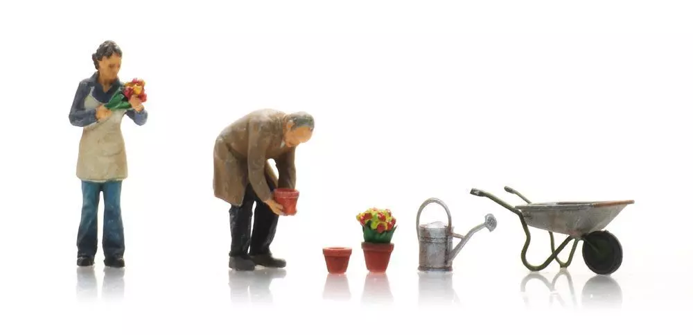 ARTITEC b.v. 5870015 - Floristen mit Gartengeräten 2 Figuren H0 1:87