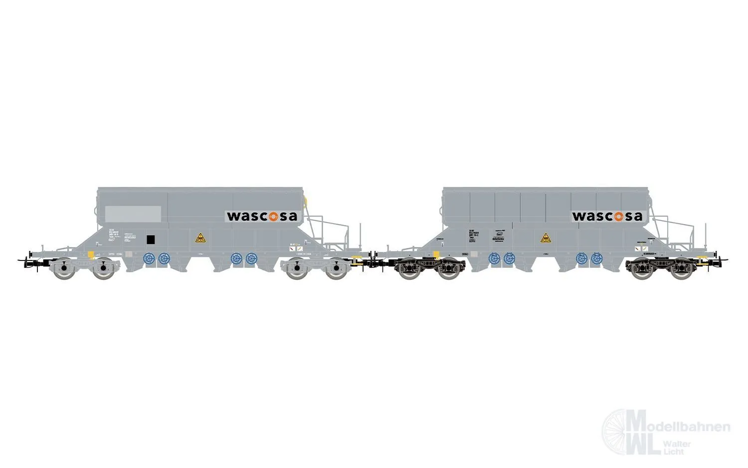 Rivarossi 6688 - Schwenkdachwagen Set WASCOSA Ep.VI 2.tlg. H0/GL
