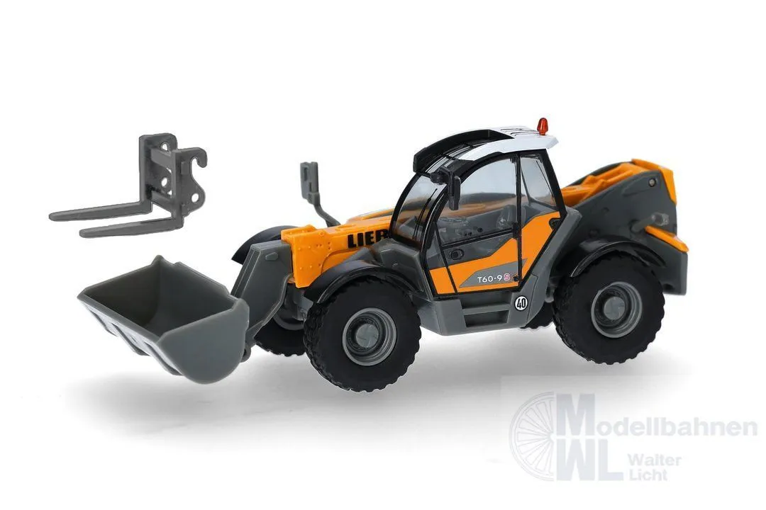 Herpa 322133 - Liebherr Teleskoplader T60-9S, kommunalorange H0 1:87