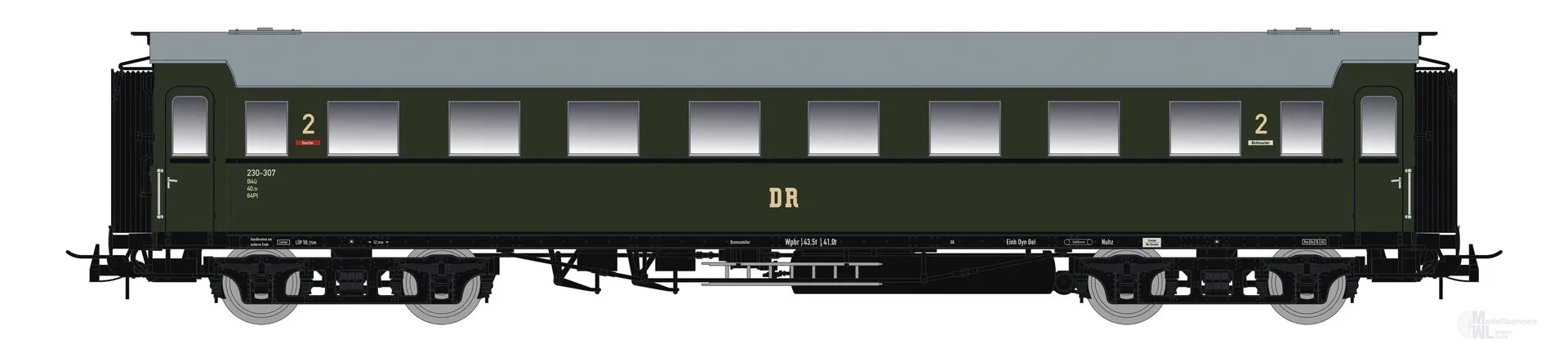 Saxonia Modellbau 87182 - Personenwagen DR Ep.III C4Ü Sa 07 H0/GL