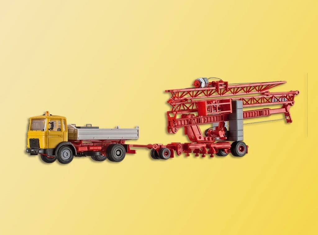 Kibri 13025 - MAN Kipppritsche und LIEBHERR SK 20 Schnelleinsatzkran H0 1:87