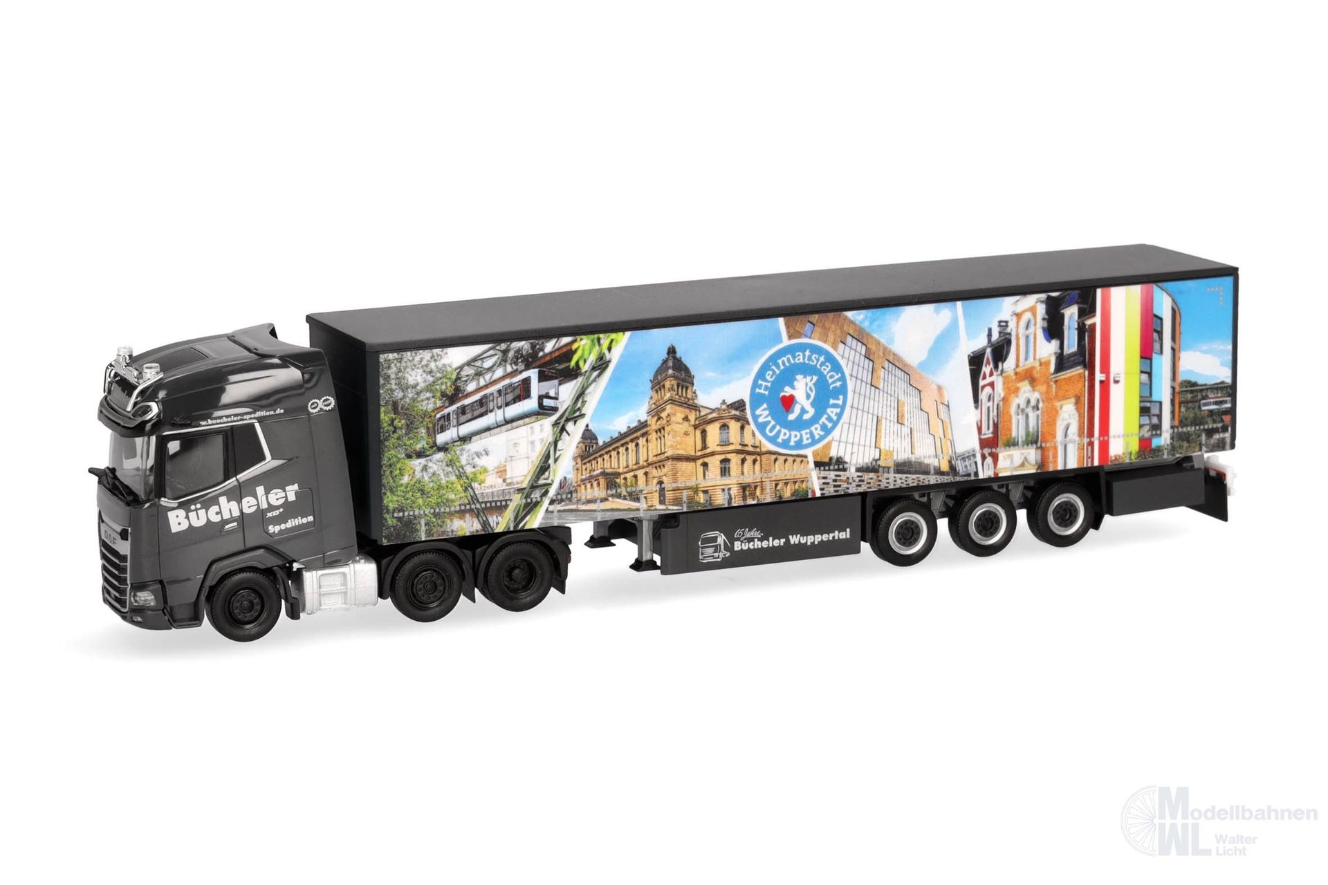 Herpa 319737 - DAF XG+ 6x2 Gardinenplanen Sattelzug Bücheler H0 1:87