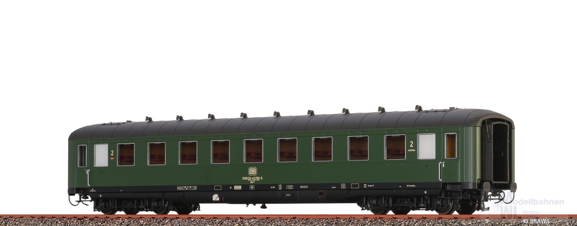 Brawa 51085 - Schürzenwagen DB Ep.IV Büe366 51 80 29-43 765-5 H0/GL BASIC