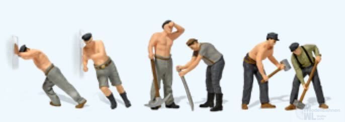 Preiser 10813 - Gleisbauarbeiter. Epoche II / III H0 1:87