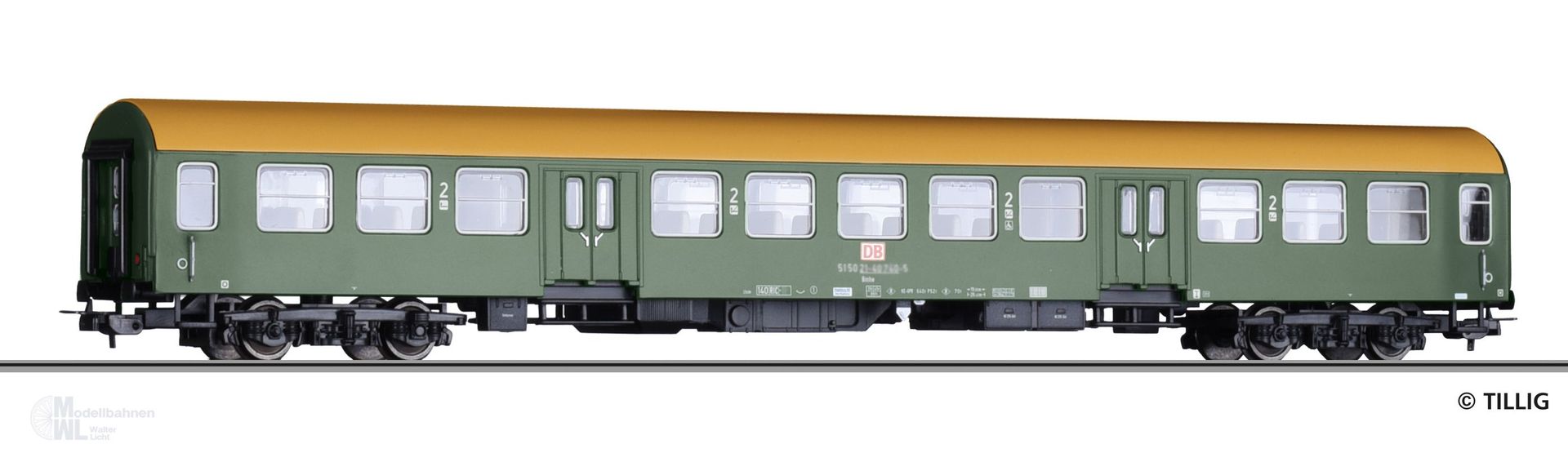 Tillig 75006 - Personenwagen DB Ep.V Bmh 721 2.Kl. Bauart Halberstadt H0/GL