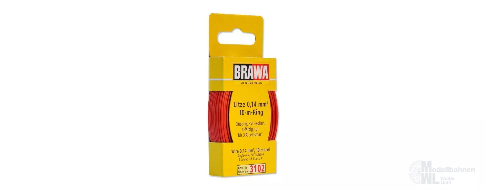 Brawa 3102 - Litze rot 10 Meter