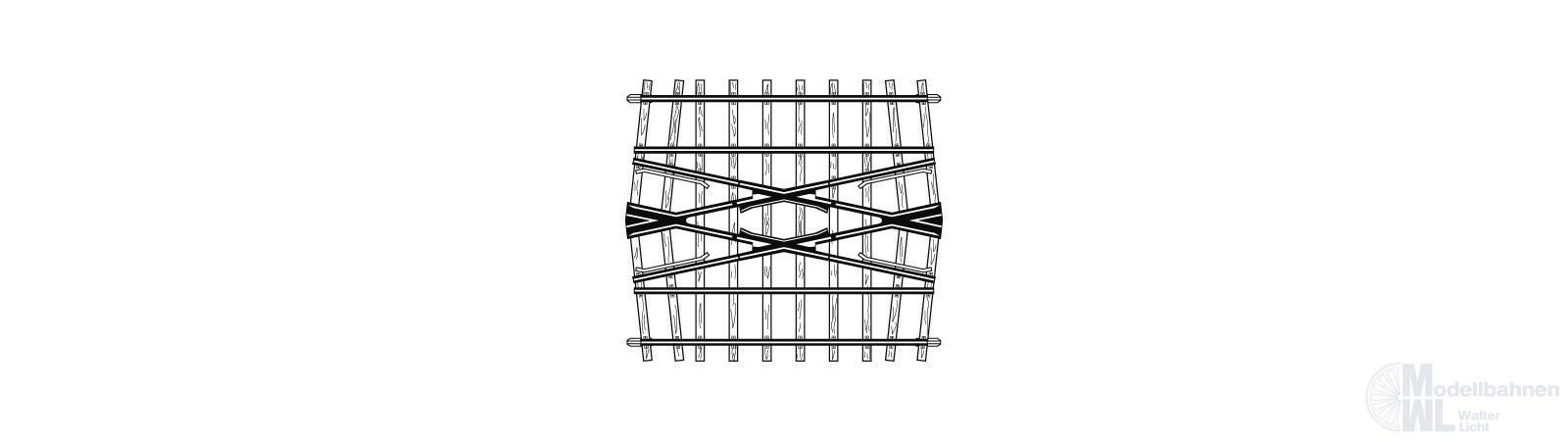 Bemo 4217000 - Kreuzung 24° 71 mm H0m