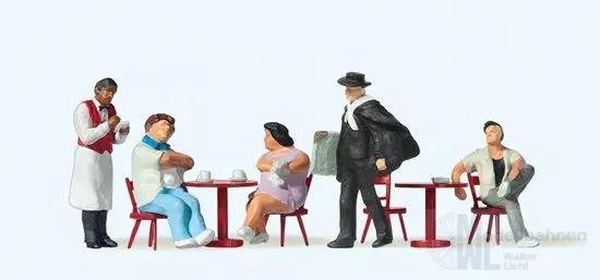 Preiser 10368 - Touristen, Kellner, Kunstmaler H0 1:87