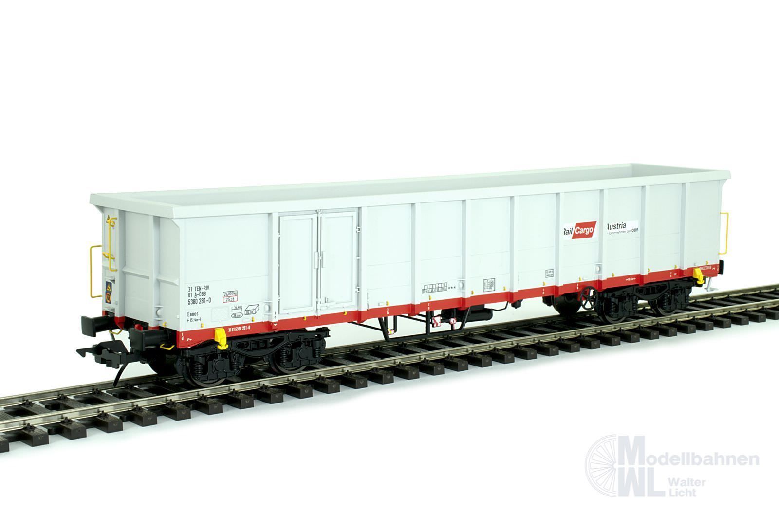 Lenz 42142-12 - Hochbordwagen ÖBB Ep.V/VI Eanos grau-rot Spur 0