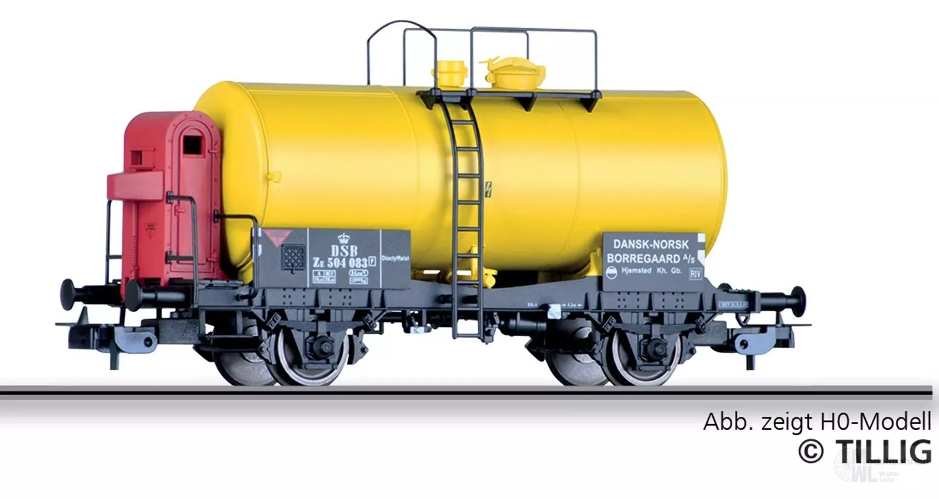 Tillig 95364 - Kesselwagen DSB Ep.III Dansk-Norsk Borregaard TT 1:120