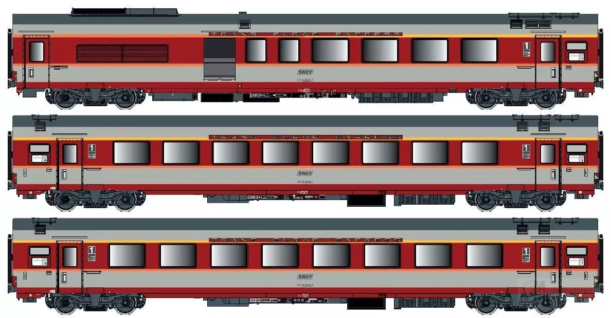 LS Models 40800DC - Personenwagen Set SNCF Ep.IV Jules Verne Set A 3.tlg. H0/GL