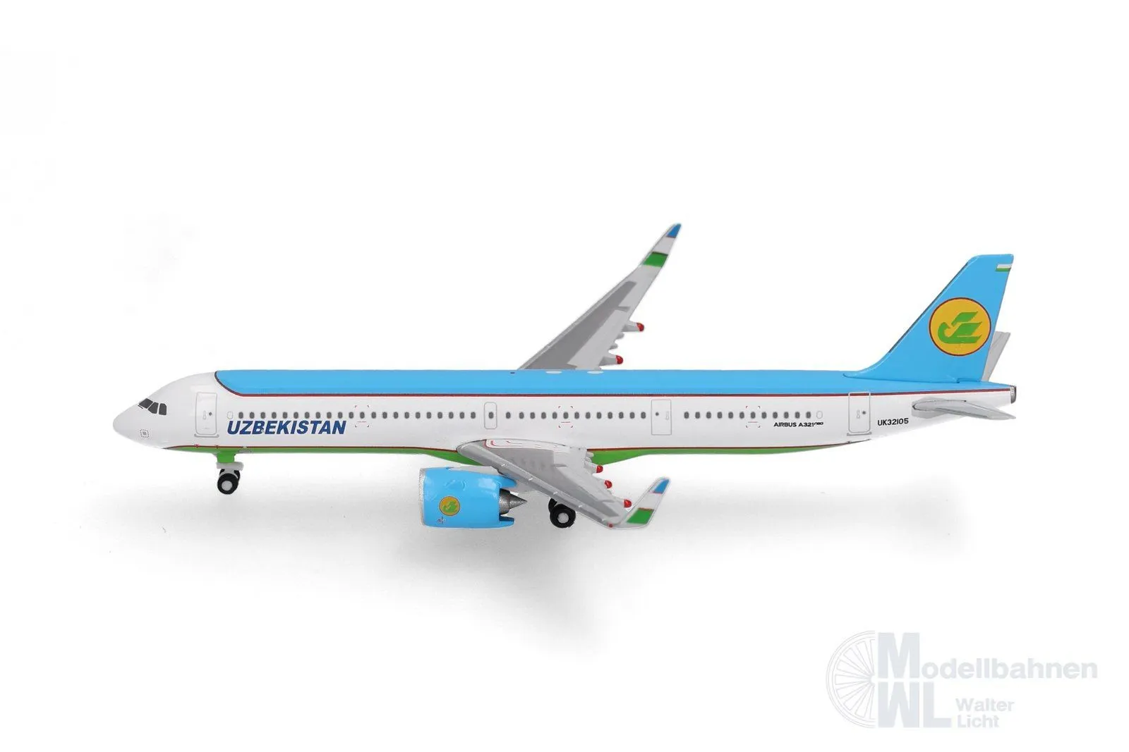 Herpa 539197 - Airbus A321neo Uzbekistan Airways 1:500