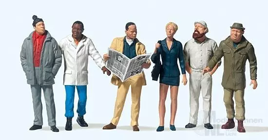 Preiser 45156 - Passanten 6 Figuren Spur G