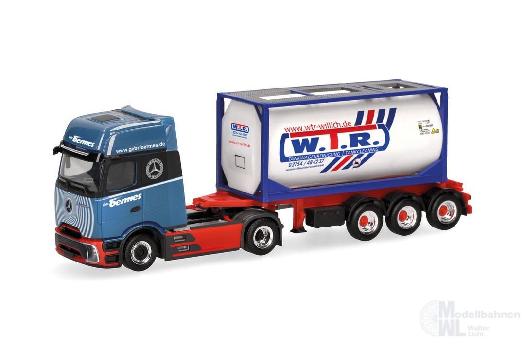 Herpa 320443 - MBActros L ProCab TankCont-Sz H0 1:87