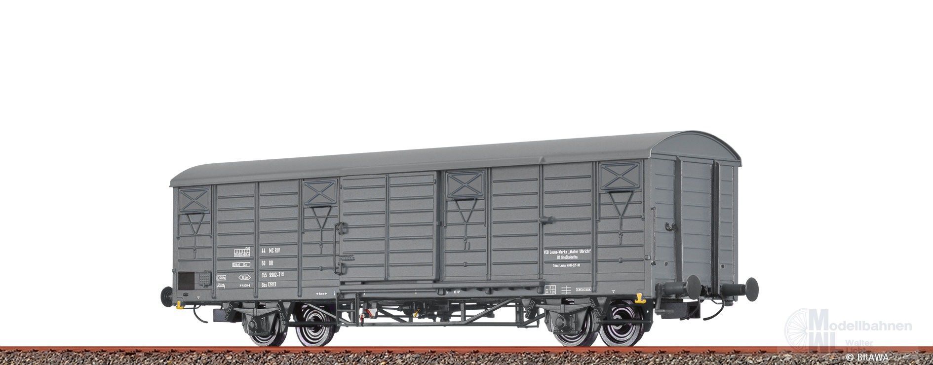 Brawa 49934 - Güterwagen gedeckt Gbs [1500] DR Ep.IV Leuna H0/GL