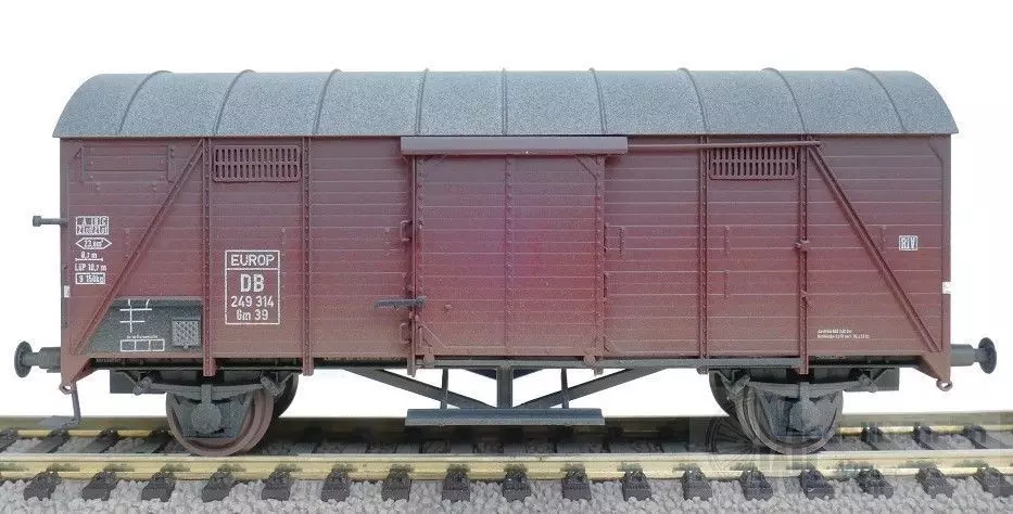 Exact Train 22073 - Güterwagen gedeckt DB Ep.III Bremen Gm/Gms39 gealtert H0/GL