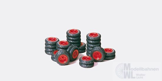 Preiser 21039 - Räder-Set Zirkus Krone rot H0 1:87