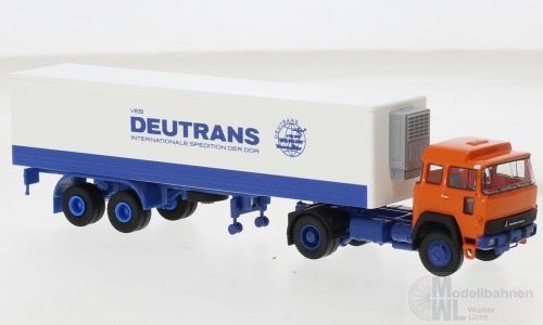 Brekina 83286 - Magirus 310 D 16 Kühlkoffer-SZ 1974 Deutrans H0 1:87