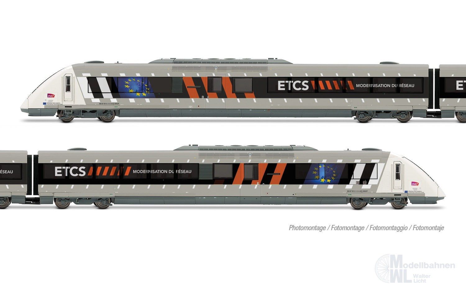 Jouef 2481S - Triebwagen X 72500 SNCF Ep.VI 2.tlg. Testfahrzeug ETCS H0/GL Sound