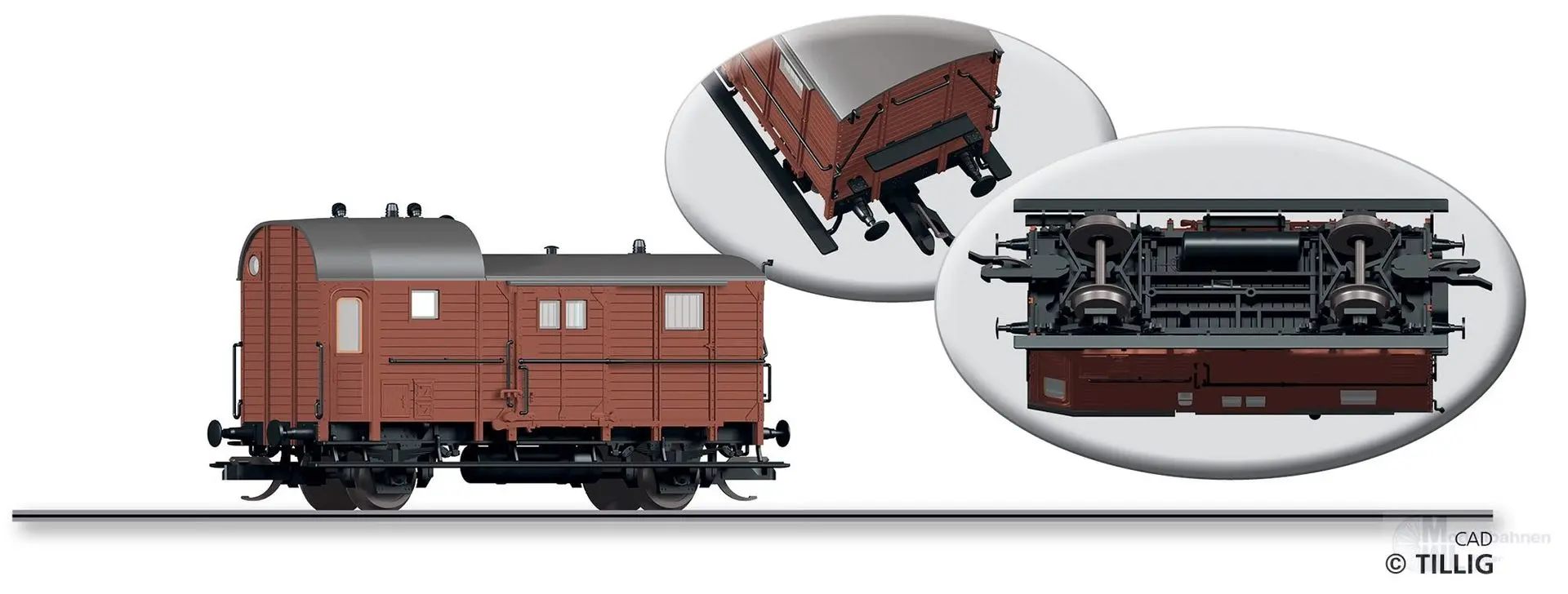 Tillig 95902 - Güterzug Gepäckwagen K.P.E.V. Ep.I TT 1:120