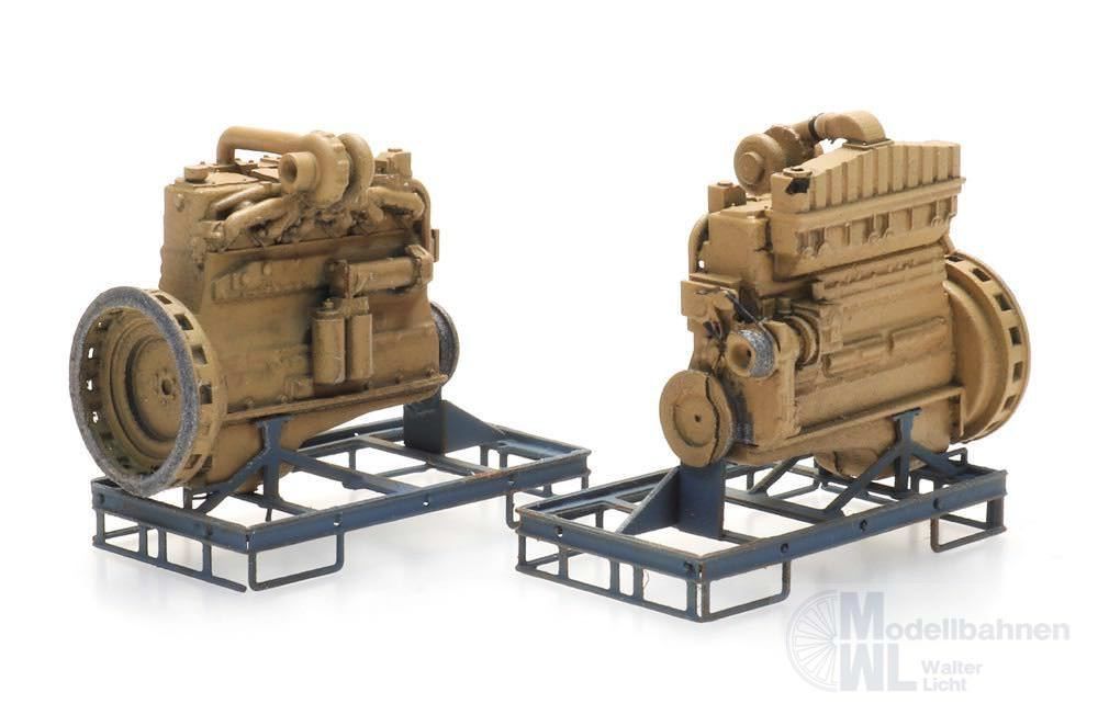 ARTITEC b.v. 387510 - Industriedieselmotor auf Transportpalette (2x) H0 1:87