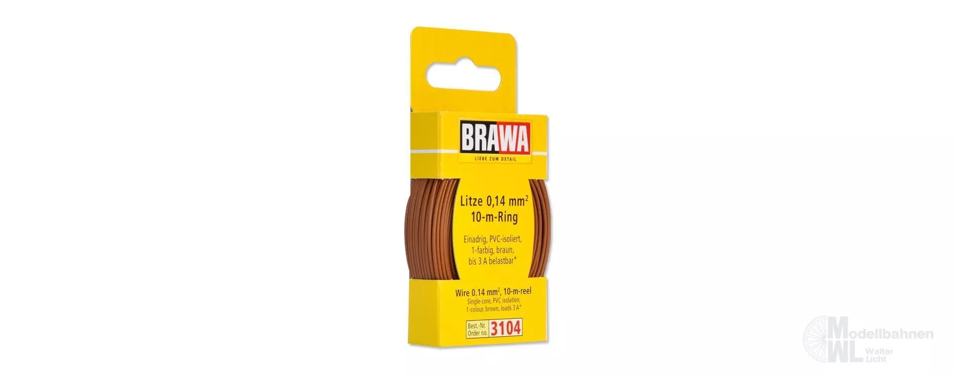 Brawa 3104 - Litze braun 10 Meter