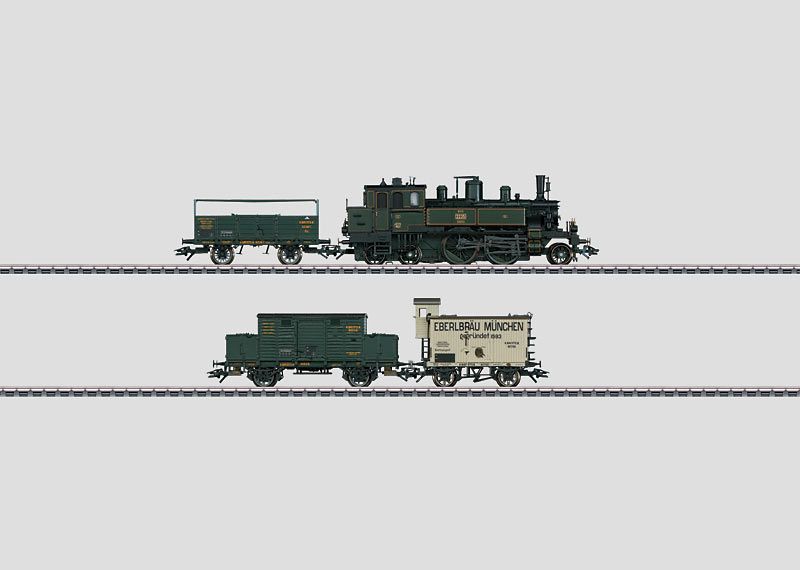 9a0ae443cd7e6488b57aea2c7e12a12b1434539148 Märklin 26731 - MÄRKLIN - Zugpackung Bayrischer Gütrzug K.Bay.Sts.B. Ep.I 4.tlg. H0/WS