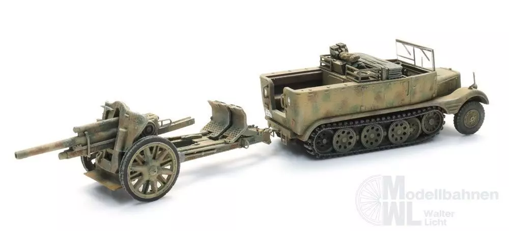 ARTITEC b.v. 6870629 - WM 10,5cm LeFH 18 Tarnung Fertigmodell H0 1:87