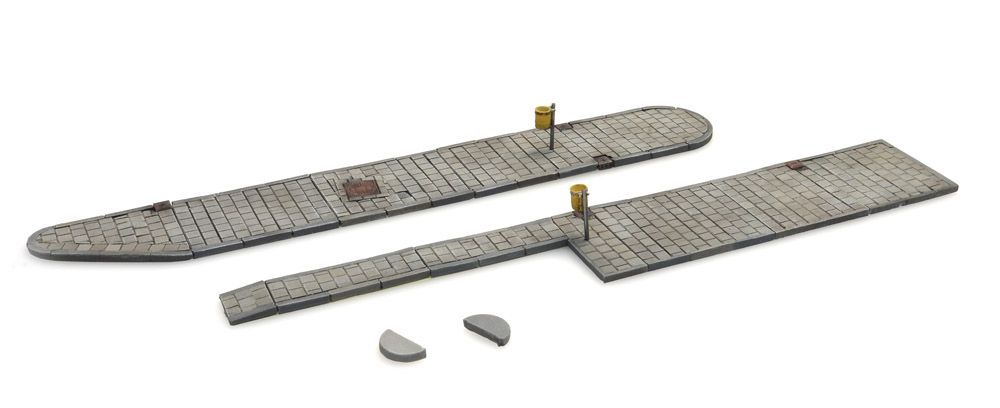 10.379_Buseilanden_set_b_LR ARTITEC b.v. 10379 - Bussteig Satz (modular) BAUSATZ H0 1:87