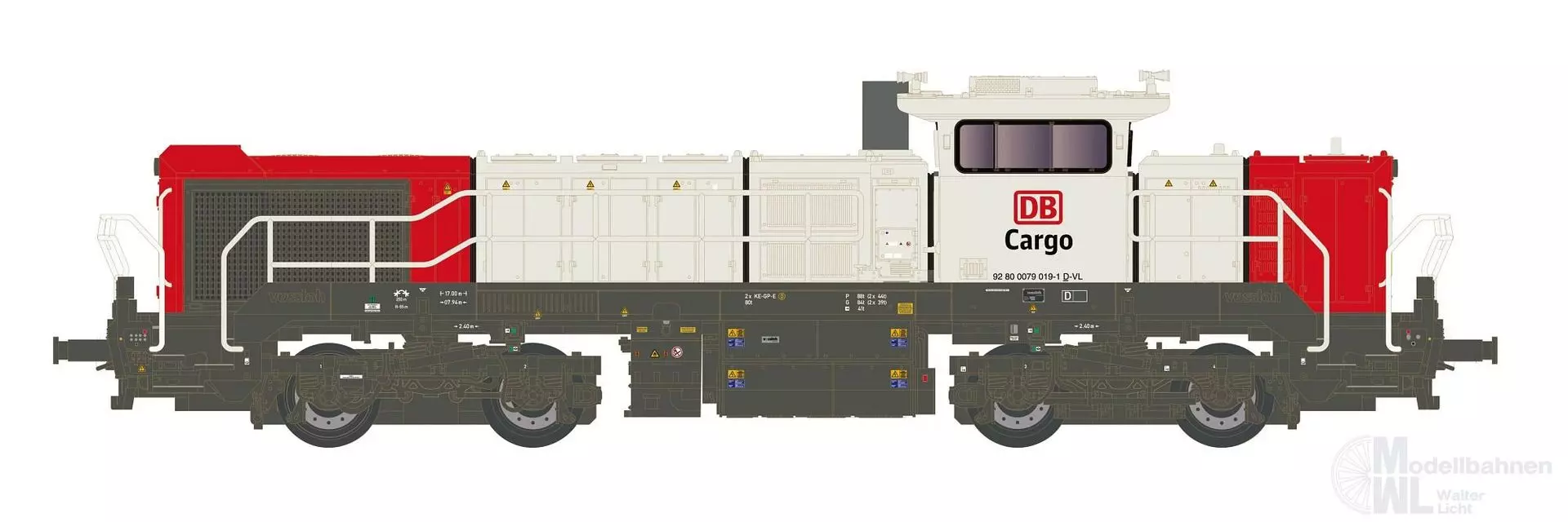 Hobbytrain 32114S - Diesellok Vossloh DE 18 DB Cargo/Nexrail Ep.VI N 1:160 Sound